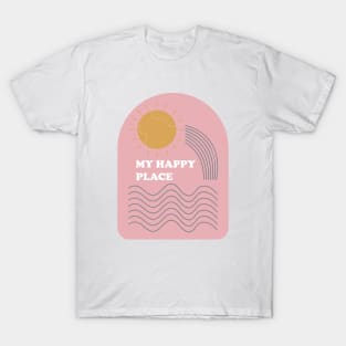 My happy place - retro summer beach vacation vibe T-Shirt